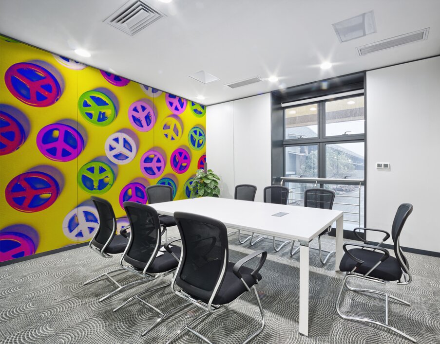 Patterning peace Wall Printing