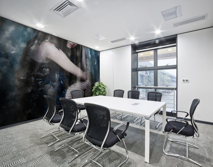 Actress In Stage Spotlight Wall Printing