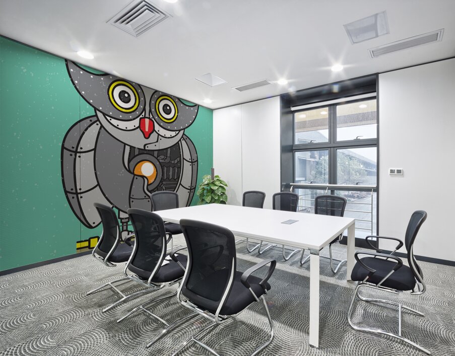 Mechanical owl artwork Wall Printing