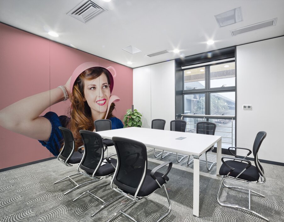 Pinup cook in funny pose Wall Printing