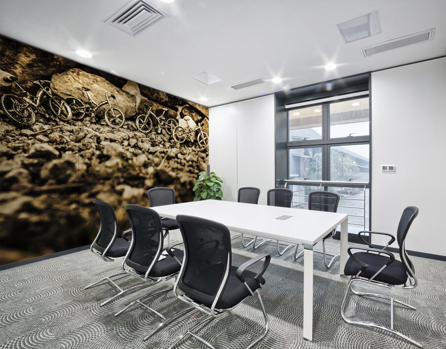 Rustic mountain bikes Wall Printing