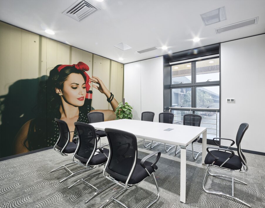 Retro advert. Seventies drive-thru gals Wall Printing