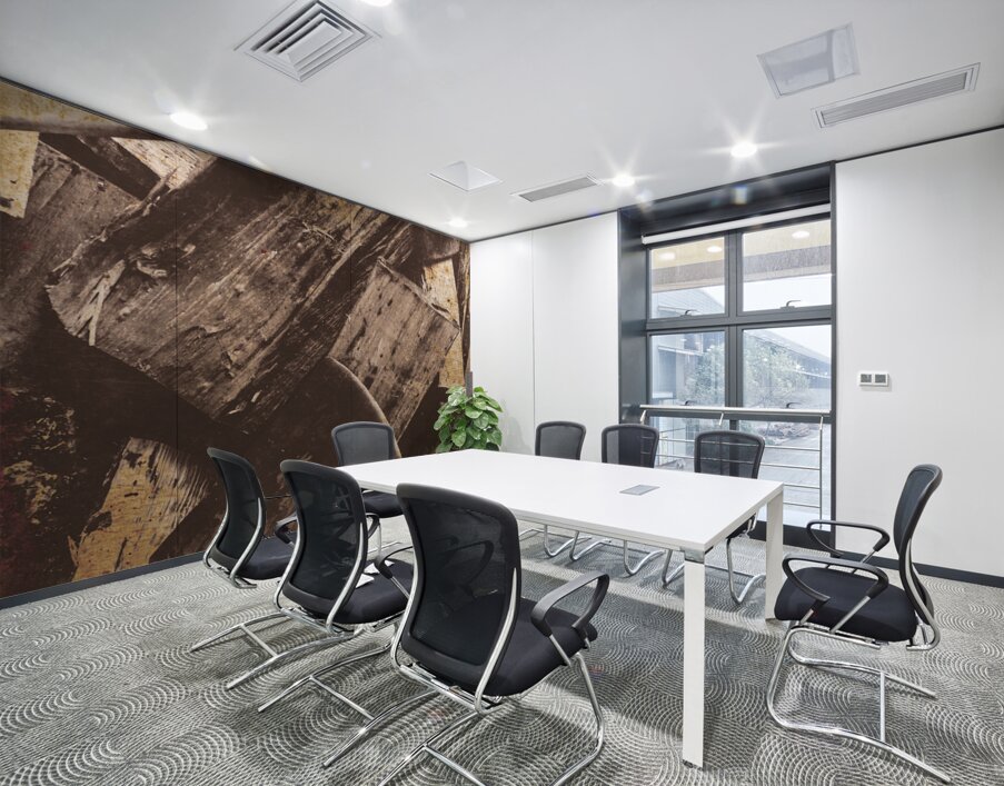 Antique photo of an axe and wood splitter Wall Printing