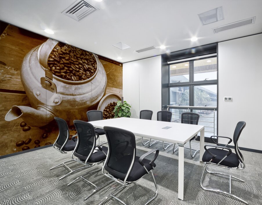 Vintage cafe scene Wall Printing