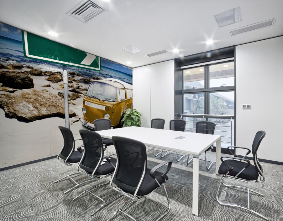 Retro Beach Van Wall Printing