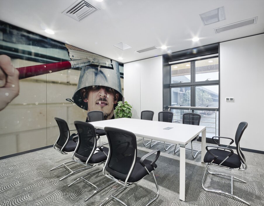 umorous window washer Wall Printing