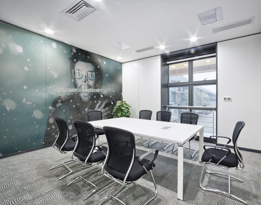 Ice cold winter man in a freeze of snow and frost  Wall Printing