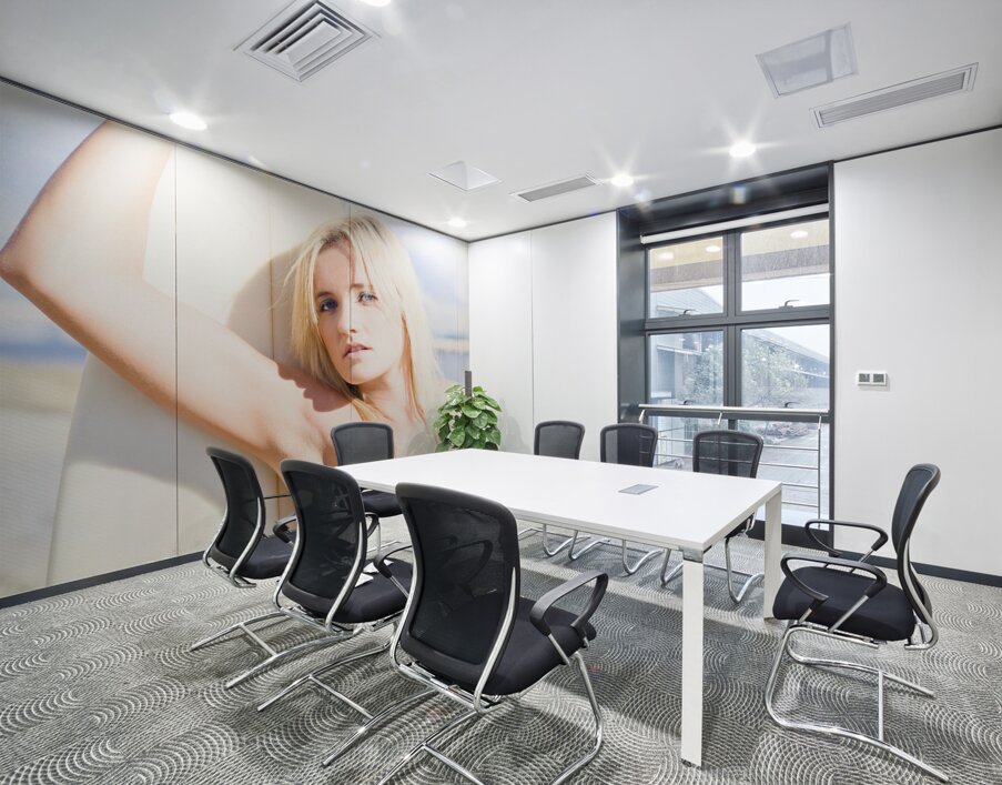 Summer Surfing Woman Wall Printing