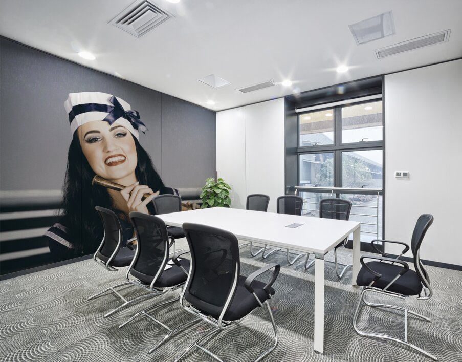 Young vintage sailor girl looking out to sea Wall Printing