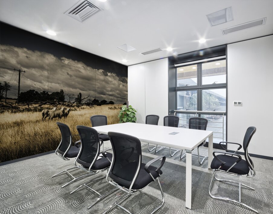 Tasmania landscape of an outback cattle station Wall Printing
