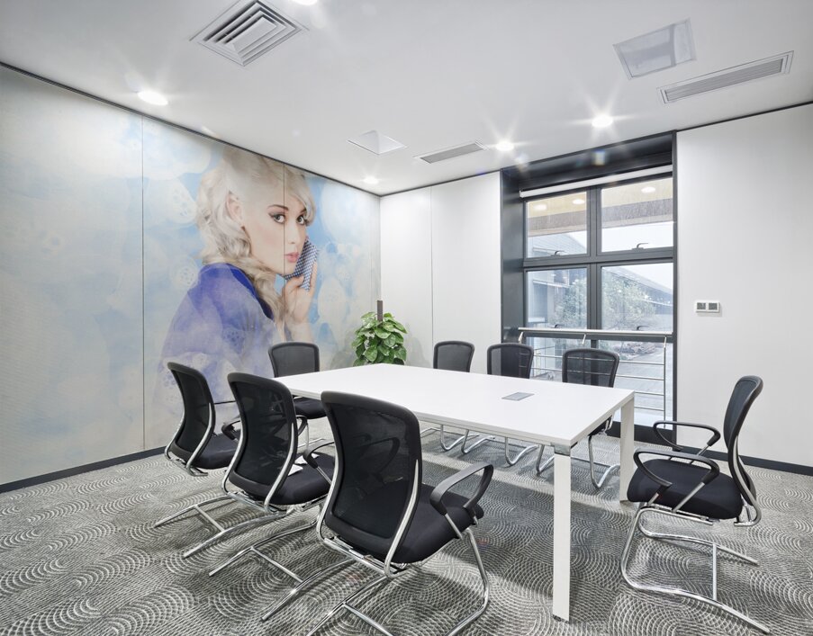 Gorgeous young woman cleaning in pinup style Wall Printing