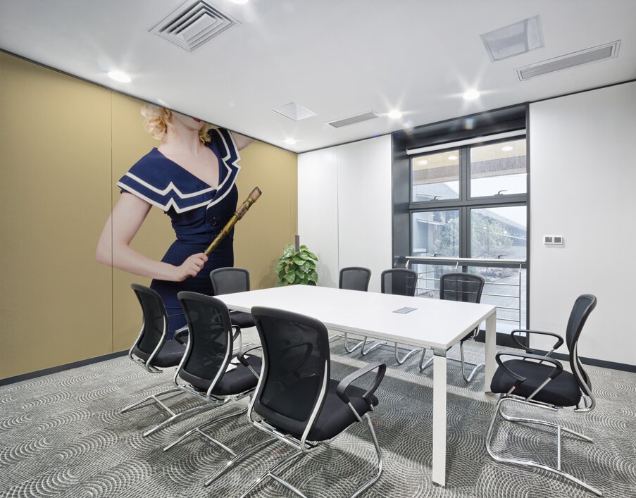 Sailor girl pin-up looking out to sea Wall Printing