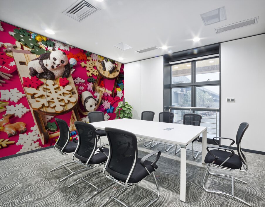 Christmas Pandas Wall Printing