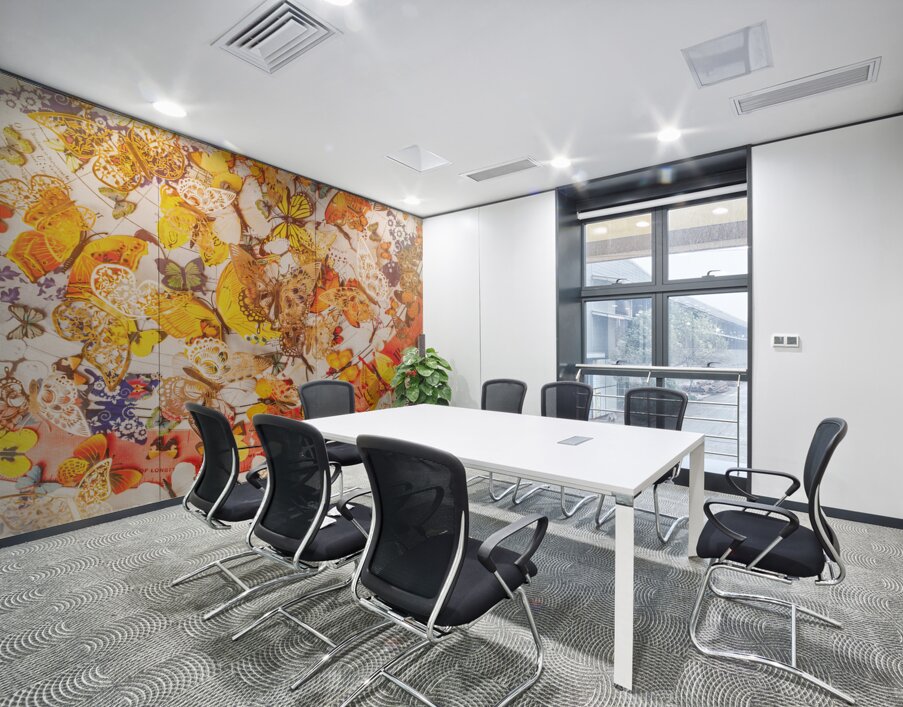 Butterflies and maps Wall Printing