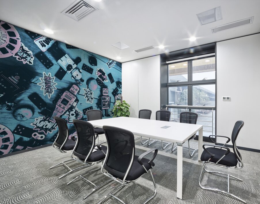 Robot Comic Strip Wall Printing