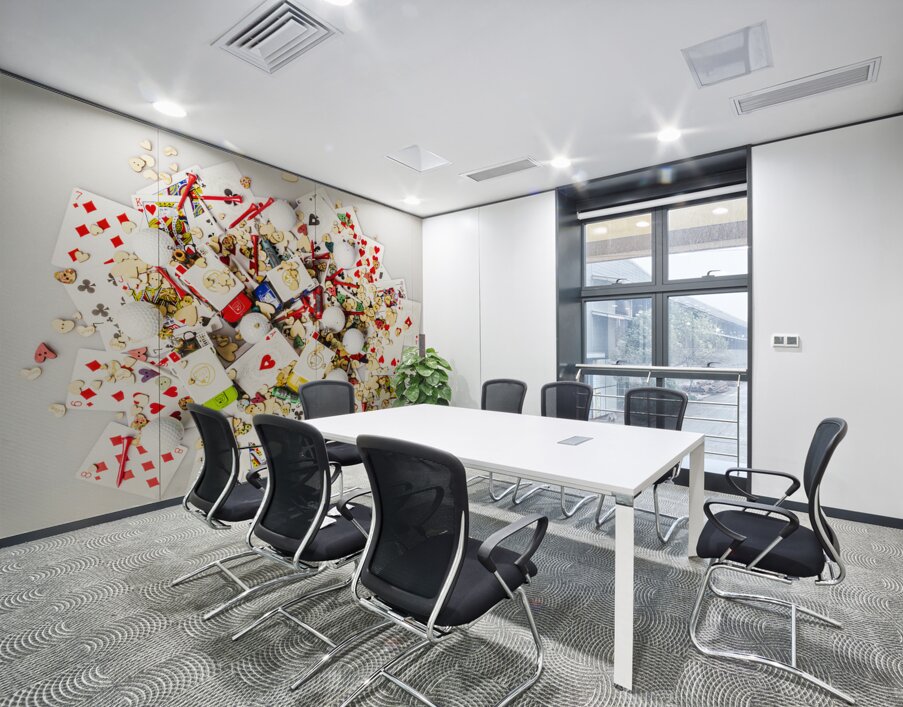 Coursing hearts Wall Printing