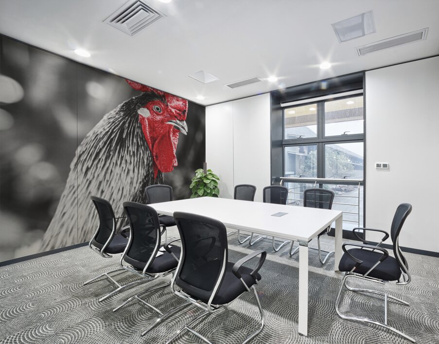 Rooster Red  Wall Printing