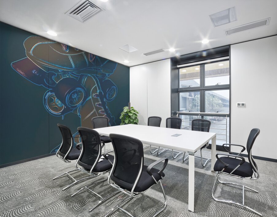 Neon Skate Wall Printing