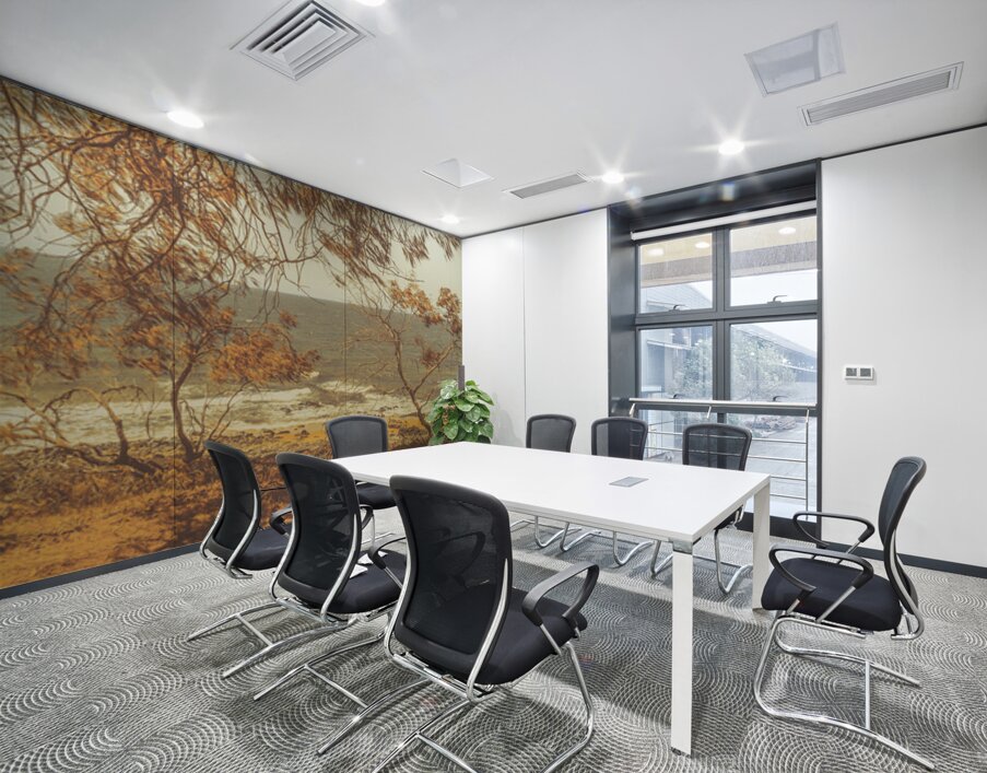 Orange Autumns By The Sea Wall Printing