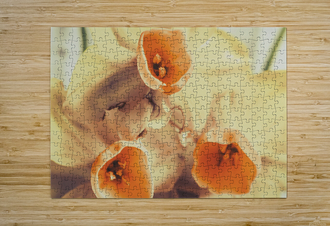 Toned vintage spring daffodils Jorgo Puzzle printing