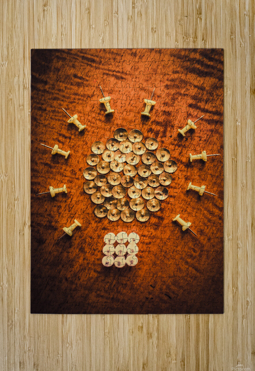Pushpins arranged in light bulb icon Jorgo Puzzle printing