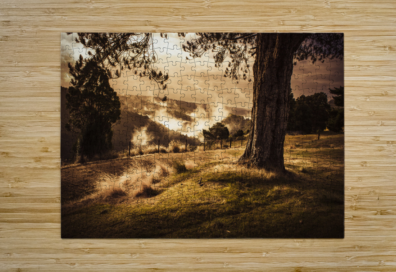 Peaceful vintage landscape of a rural meadow Jorgo Puzzle printing