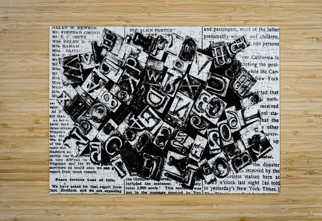 Ink and block Jorgo Puzzle printing
