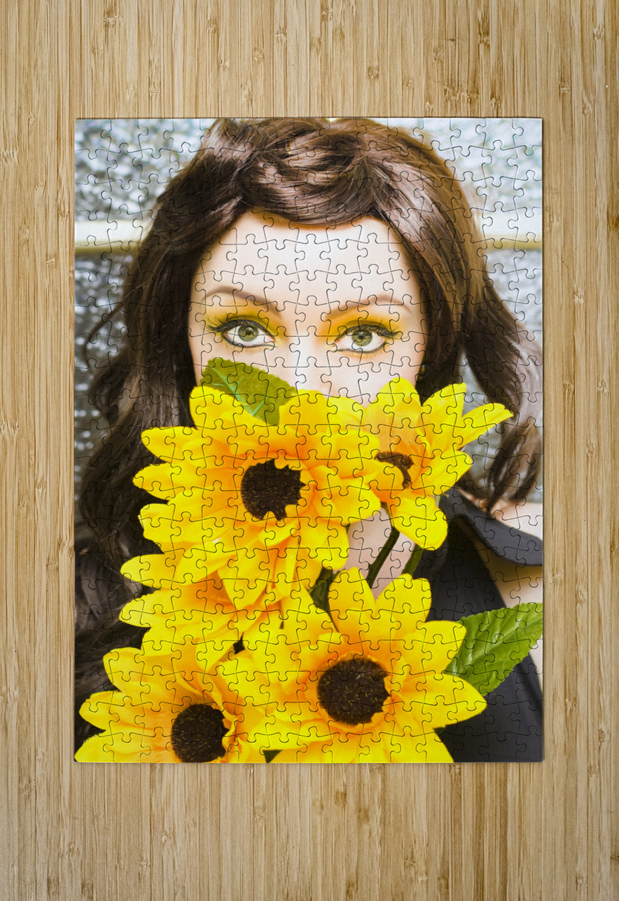 Woman With Flowers Jorgo Puzzle printing