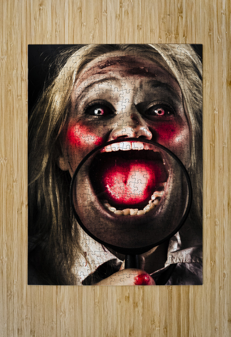 Dark and scary horror face. Evil laugh Jorgo Puzzle printing