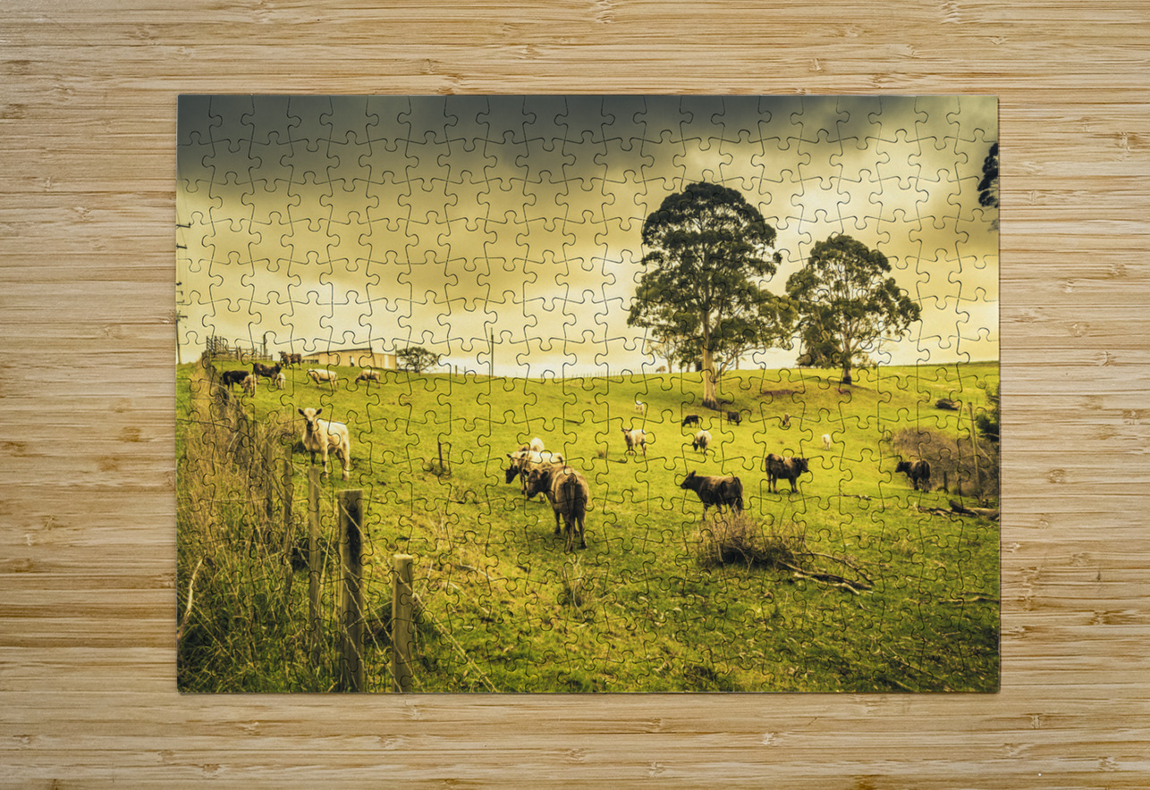 Colourful Australian cattle station Jorgo Puzzle printing