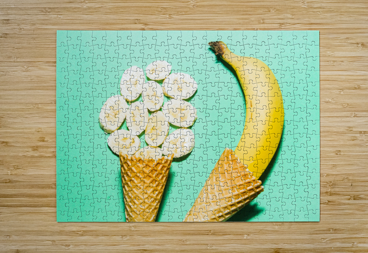 Waffle cones with fresh banana Jorgo Puzzle printing