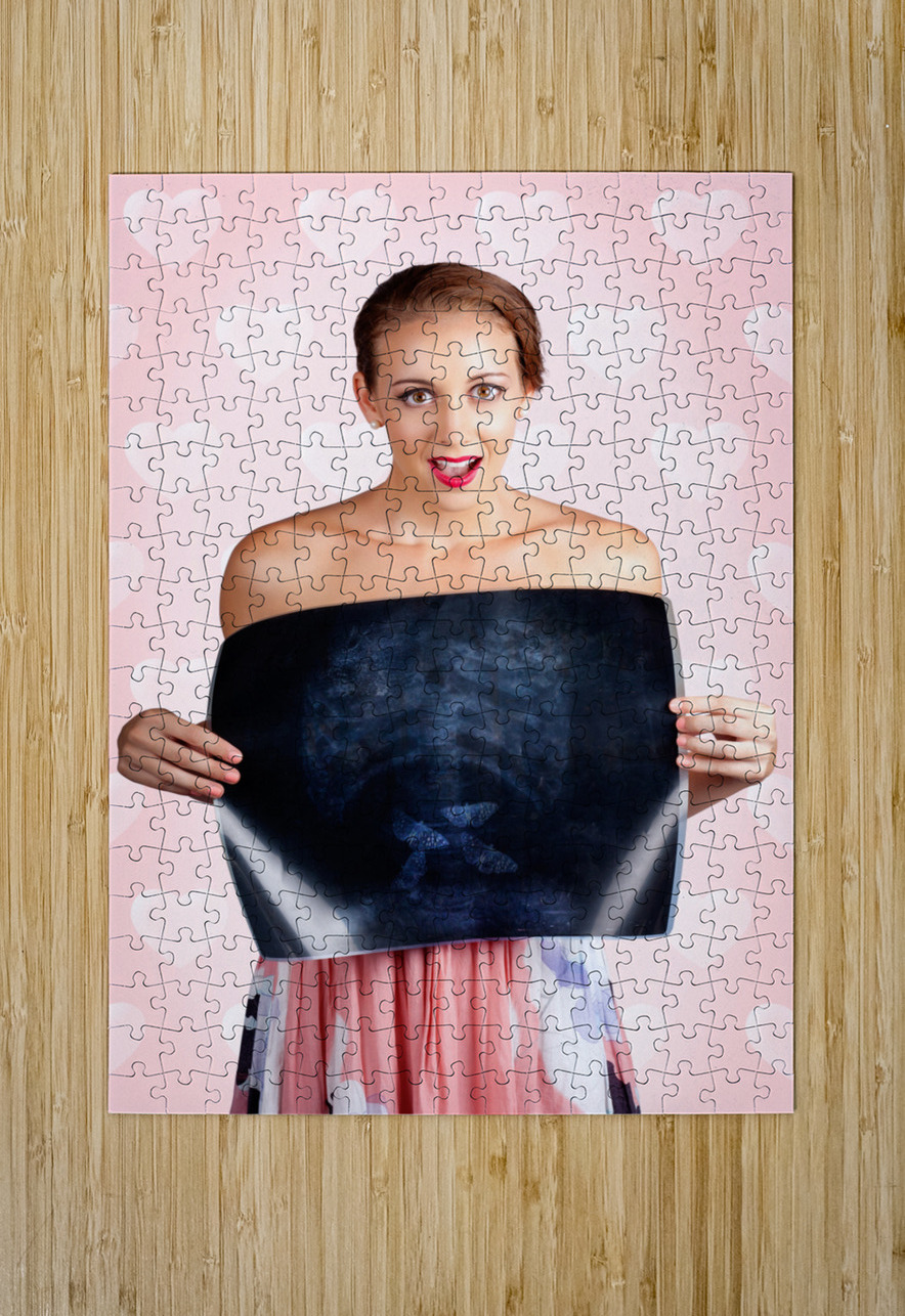 Romantic Woman In Love With Butterflies In Tummy Jorgo Puzzle printing