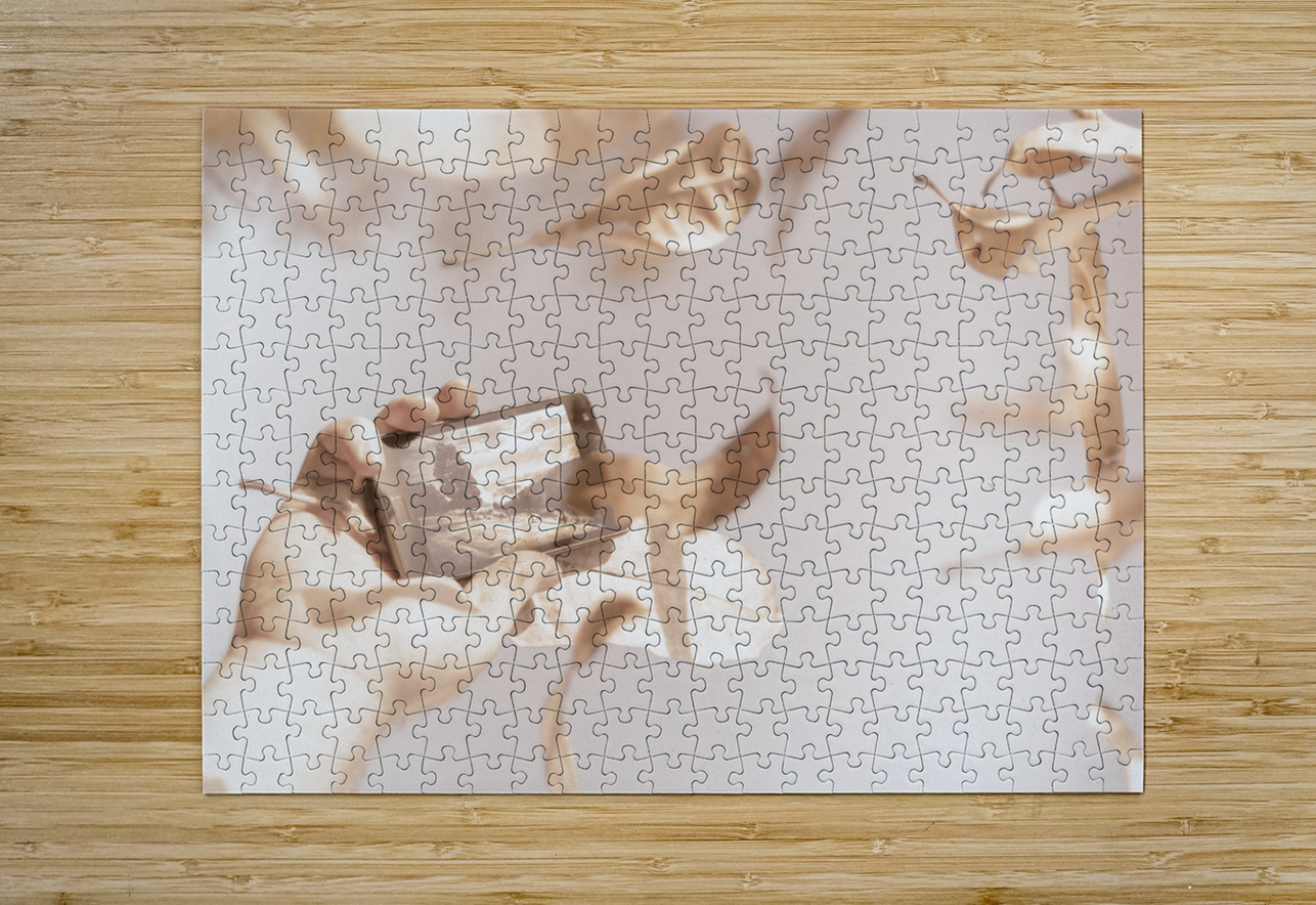 Smart phone catching a serene autumn landscape Jorgo Puzzle printing