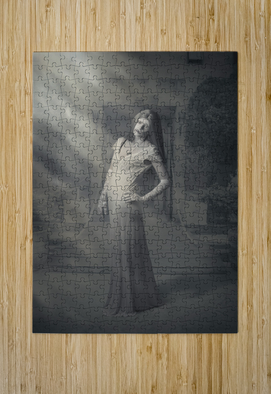 Evil vintage ghost at scary haunted castle Jorgo Puzzle printing