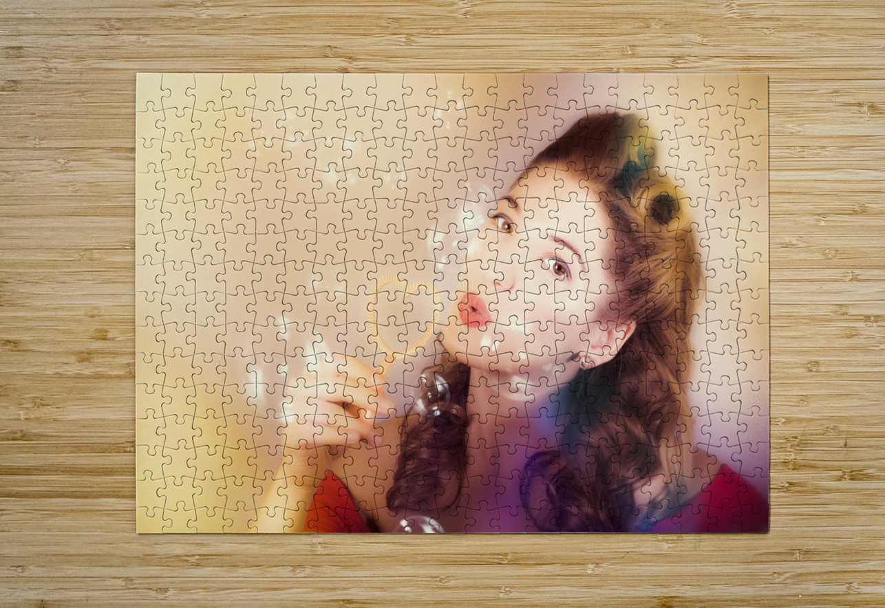 Romantic pinup girl. Retro summer party Jorgo Puzzle printing