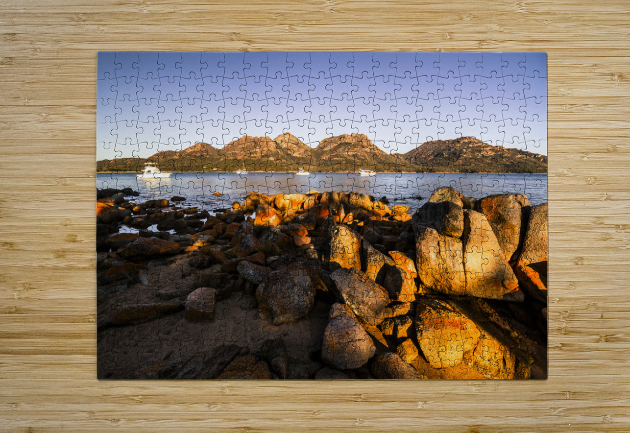 Golden rocky beachfront Jorgo Puzzle printing