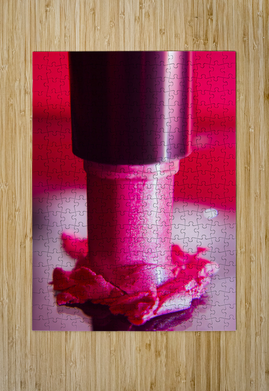 Pink lipstick pressed on surface Jorgo Puzzle printing