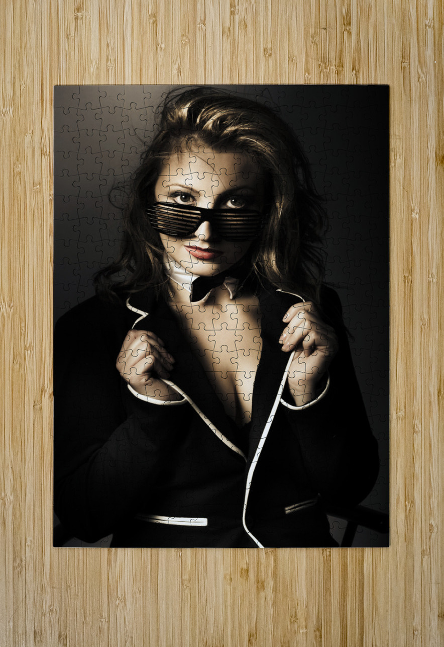 Beauty woman posing in formal evening wear Jorgo Puzzle printing