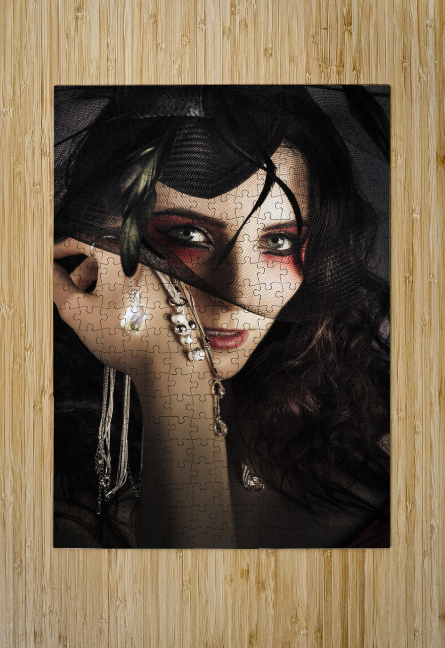 Beautiful Female Fashion Model In Luxury Jewellery Jorgo Puzzle printing