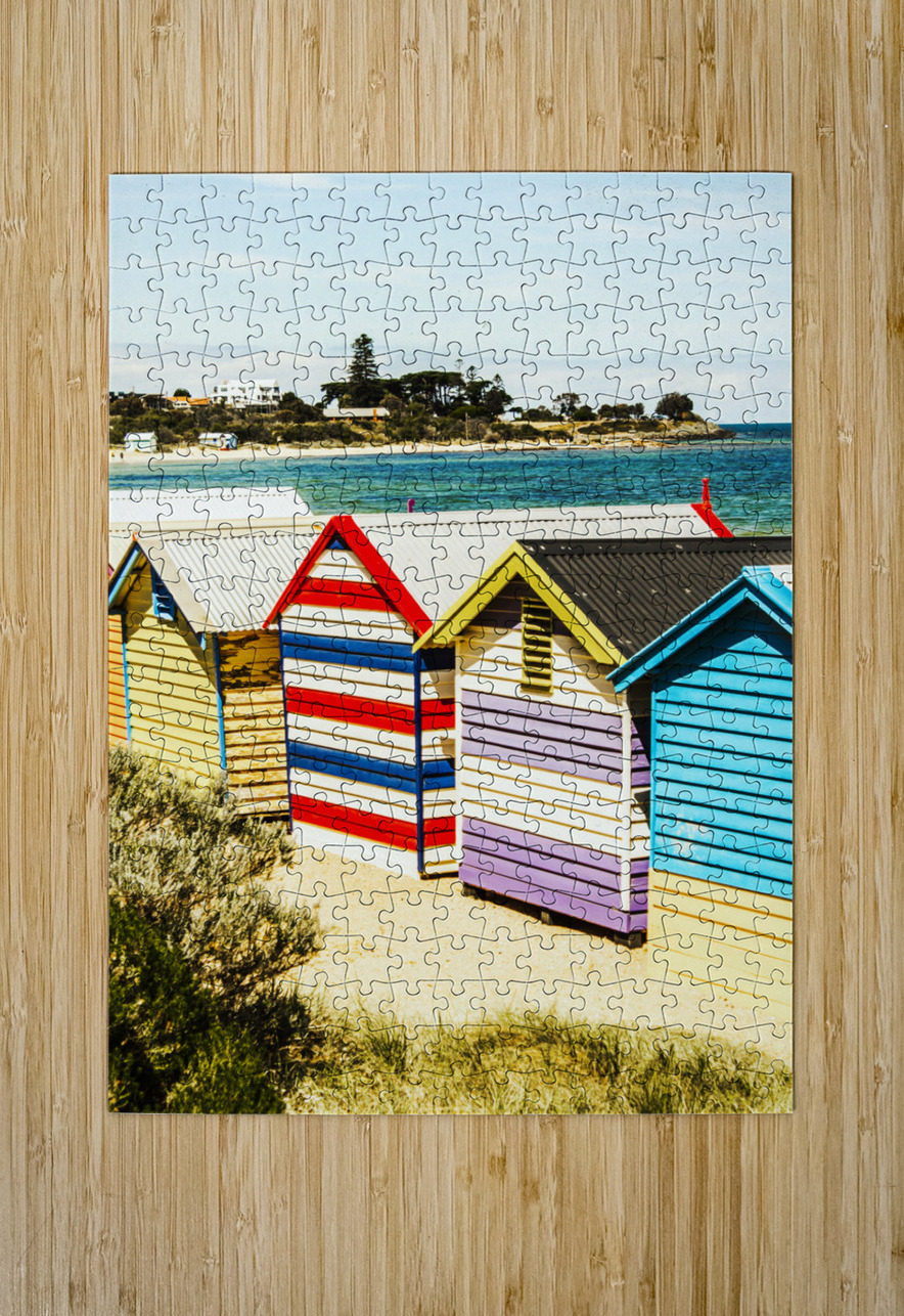 Retro beach boxes Jorgo Puzzle printing