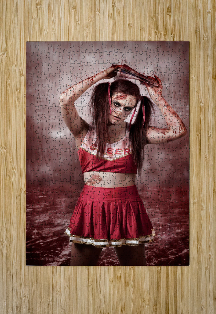 Living dead school girl in headline nightmare Jorgo Puzzle printing