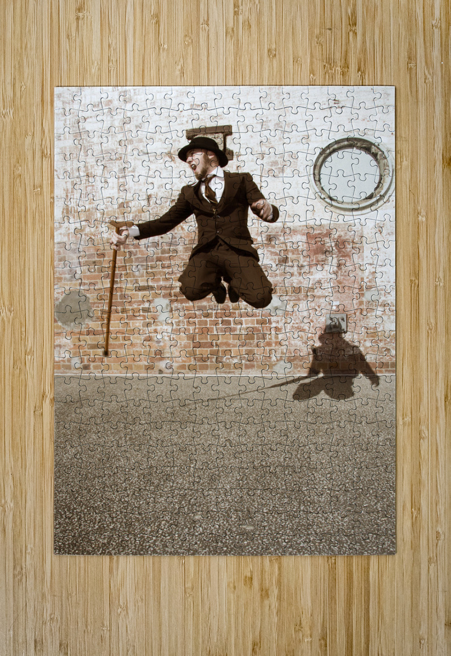 Man Jumping For Joy Jorgo Puzzle printing