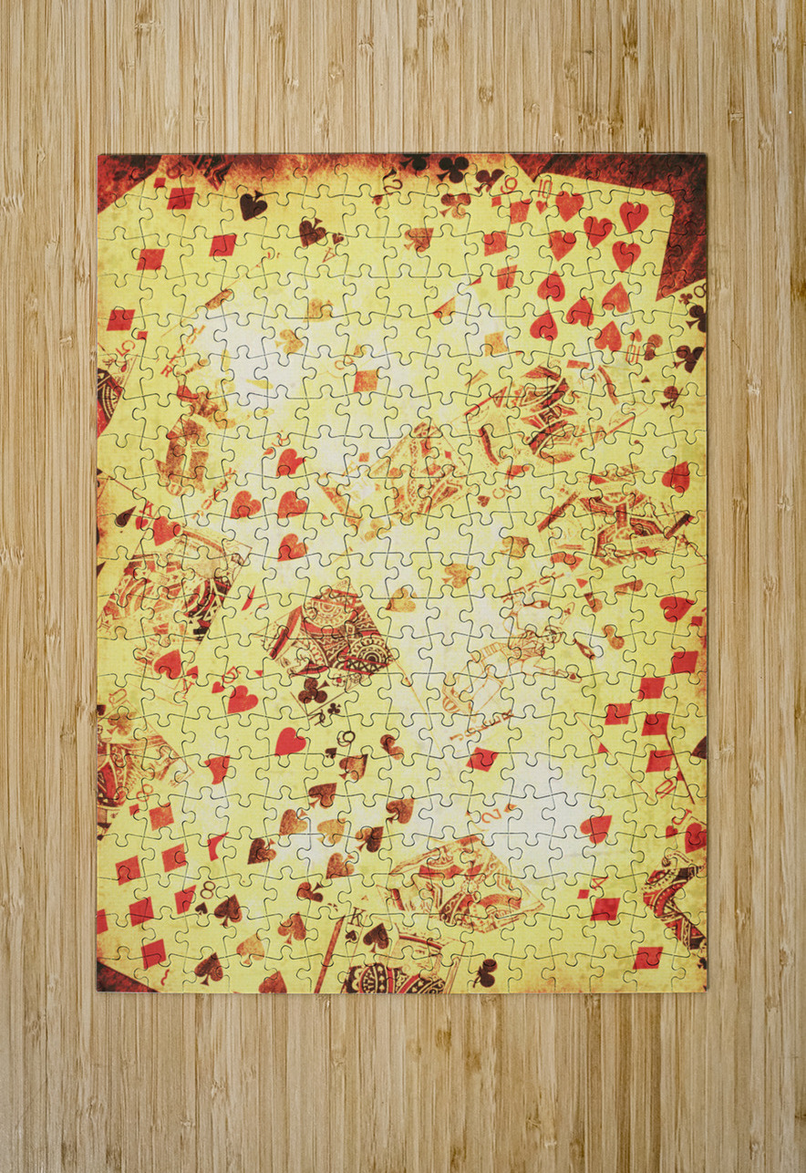 Vintage poker background Jorgo Puzzle printing