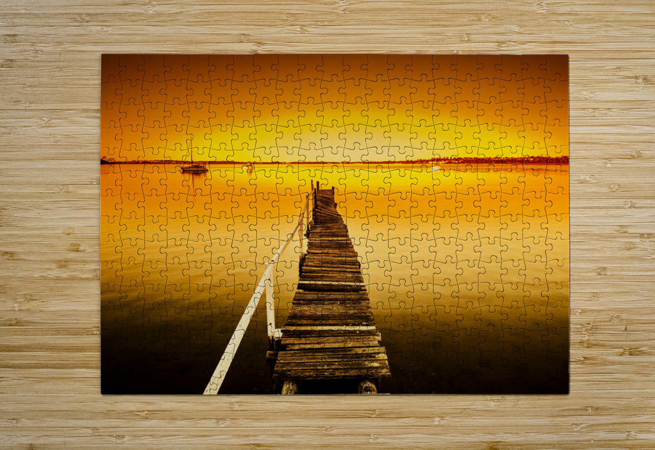 Rickety pier sunset Jorgo Puzzle printing