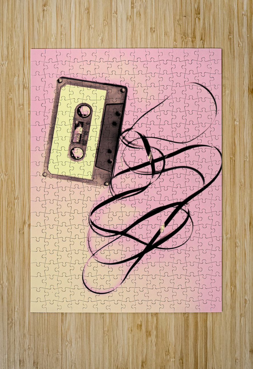Old tape on pink background Jorgo Puzzle printing