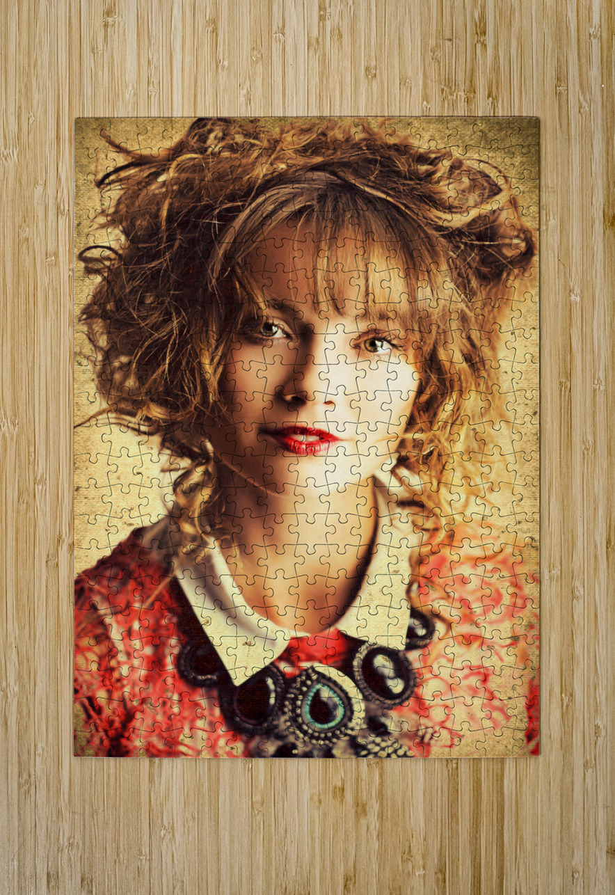 Beautiful Woman With Classic Hairstyle And Makeup Jorgo Puzzle printing