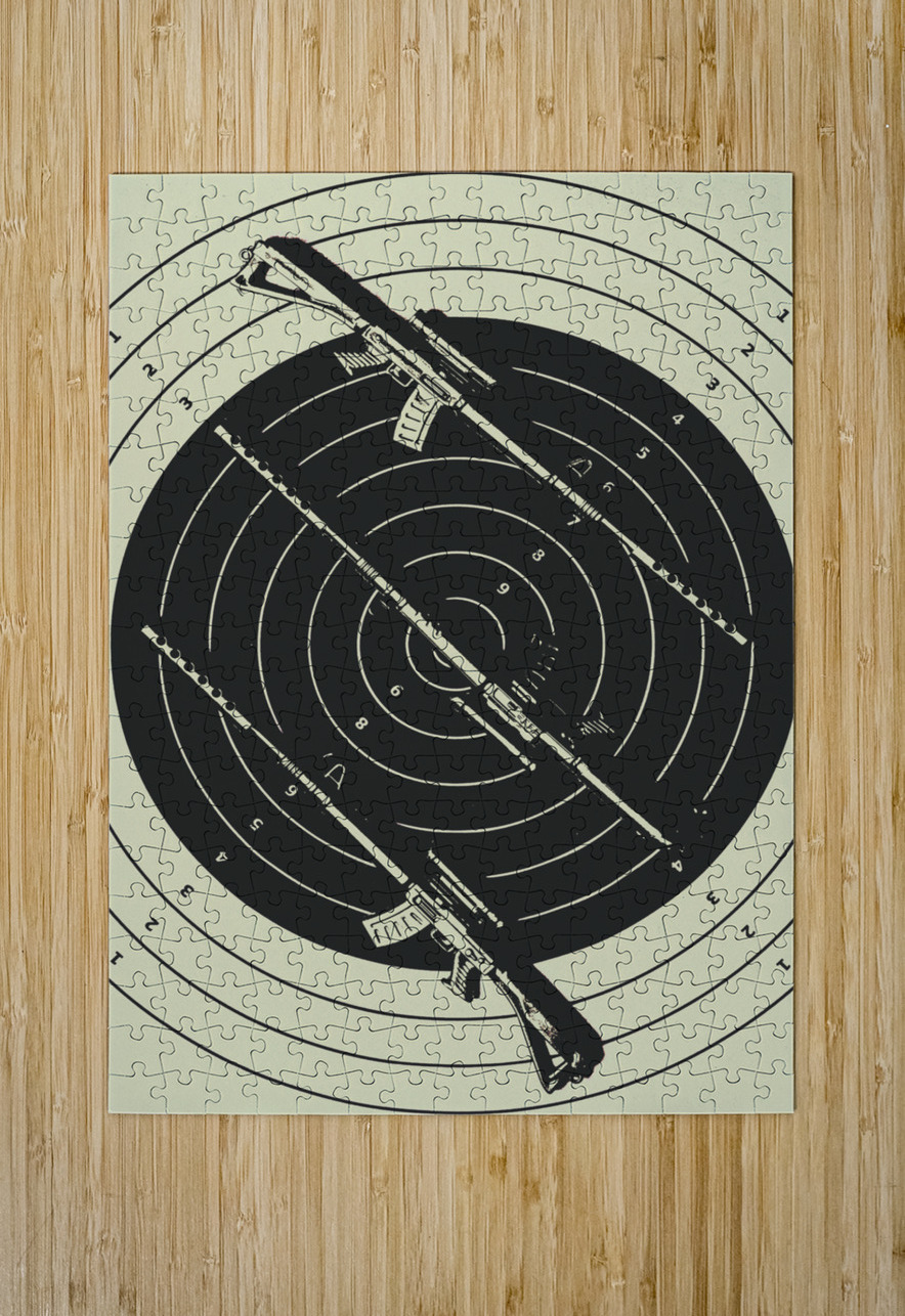 Line art rifle range Jorgo Puzzle printing