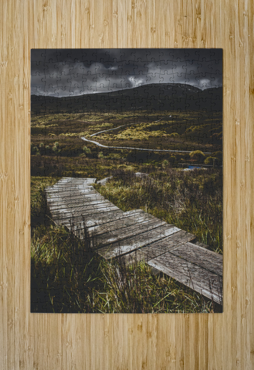 Hiking trail leading to distant Australia bushland Jorgo Puzzle printing