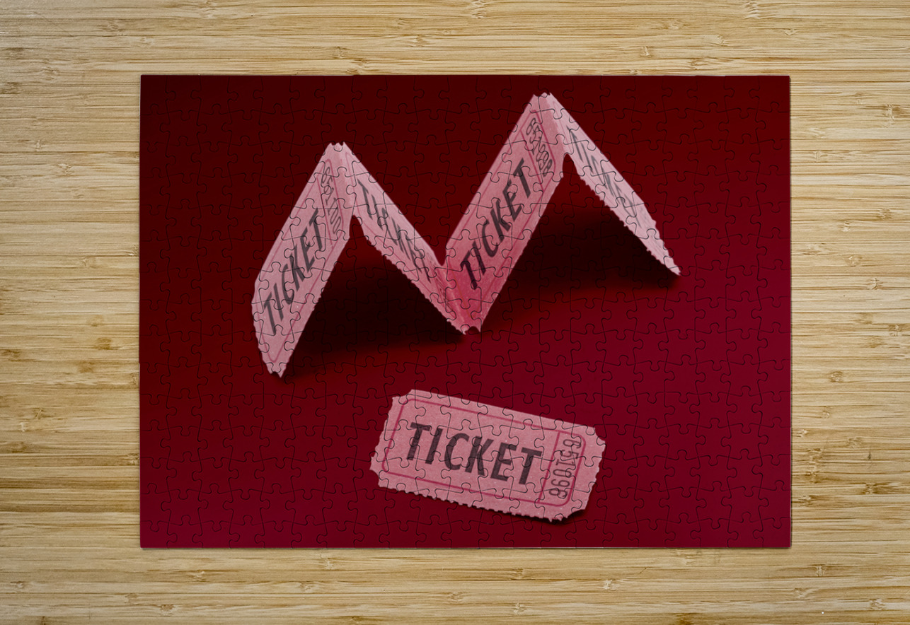 Vintage cinema movie ticket Jorgo Puzzle printing