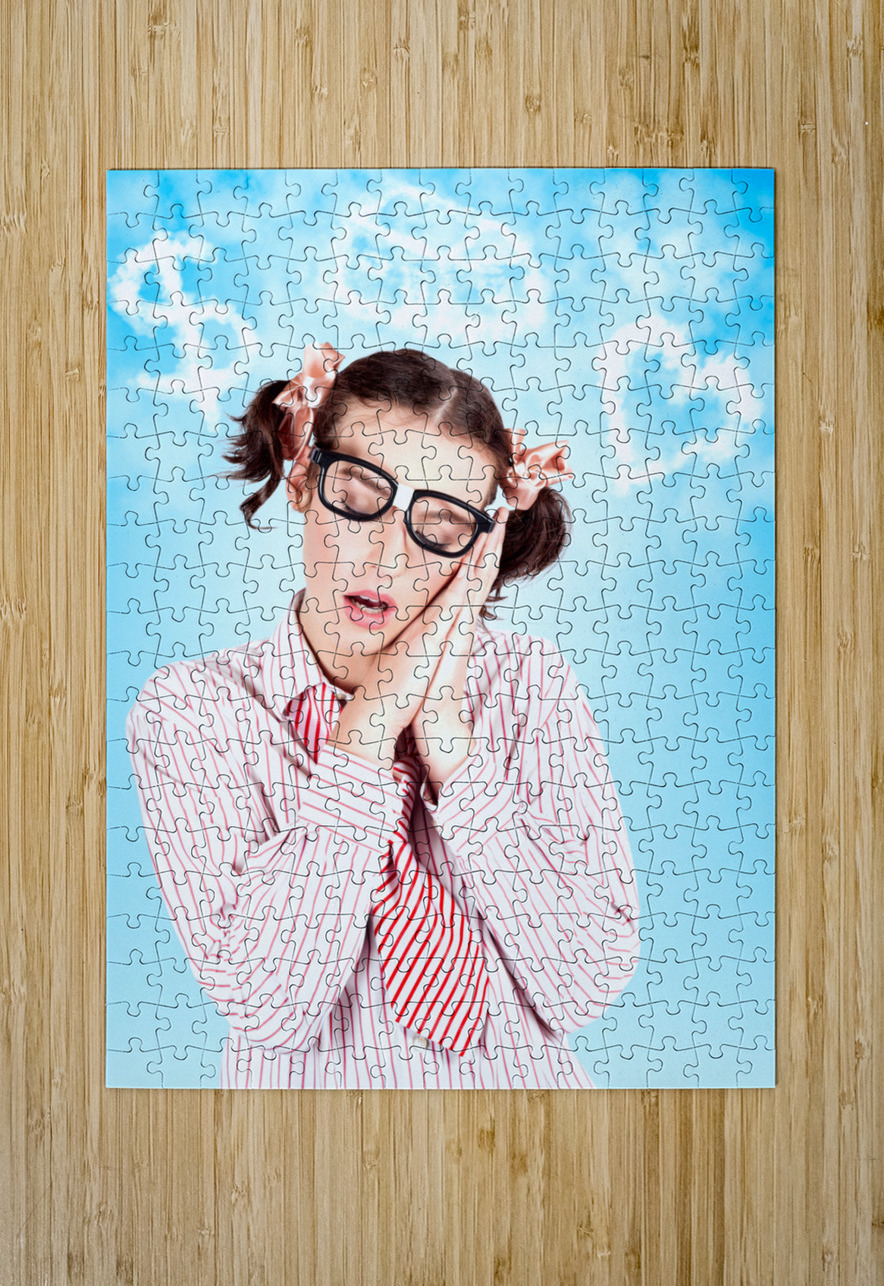 Business Woman In A Money House And Love Dream Jorgo Puzzle printing
